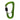 GateKeeper Screw Lock Carabiner - Green, Front