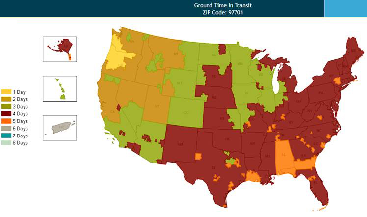 UPS Map