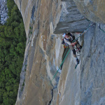 Photo of John Rich cleaning on Tangerine Trip, El Cap. Photo: John Trujillo